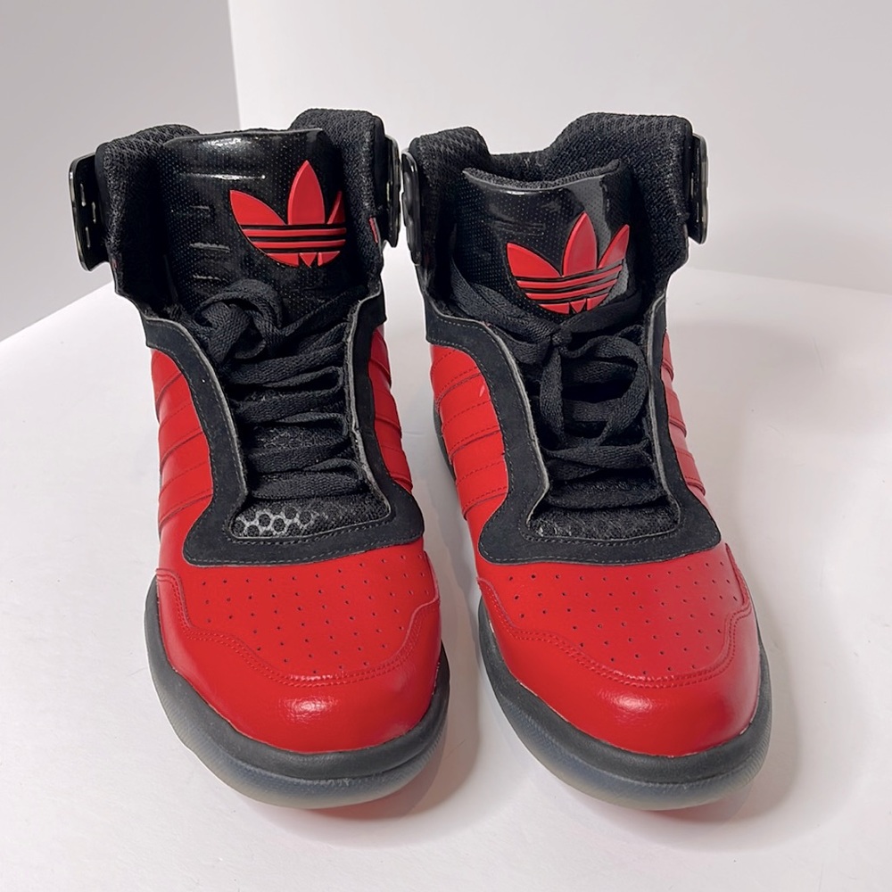AuthenticPre-owned Adidas Tech Street Mid- Red/red-black